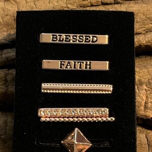 Gold and Silver Inspirational watchband Charm Set